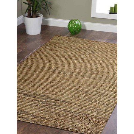 GLITZY RUGS 8 x 10 ft. Hand Knotted Sumak Jute Area Rug - Beige, Solid UBSJ00071W0001A15